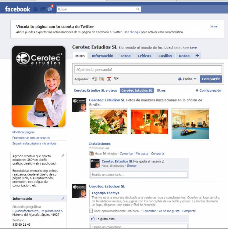 Hazte fan de Cerotec en Facebook