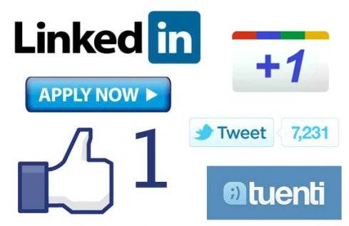 Todos los botones para compartir nuestra web en redes Sociales