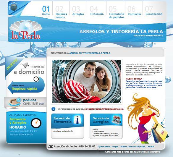 Web Tintorería La Perla