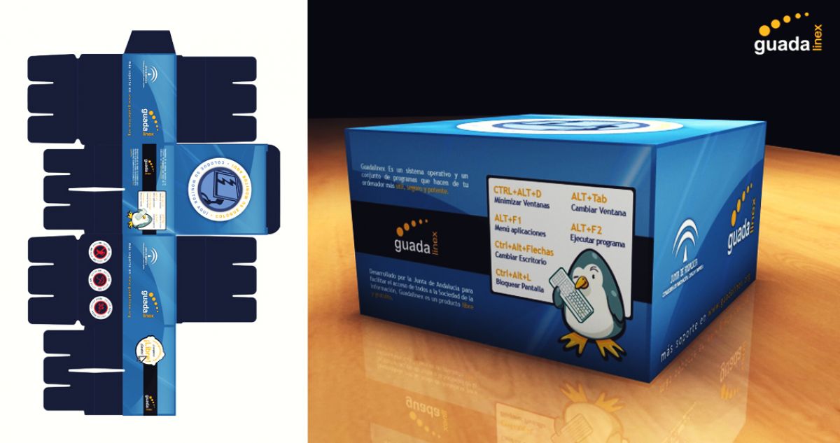 Diseño de Packaging, Guadalinex, linux, Junta de Andalucia