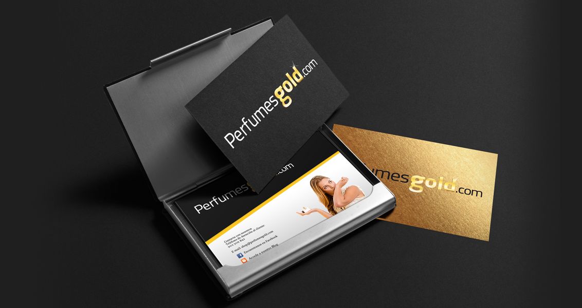 Perfumes Gold - tarjetas