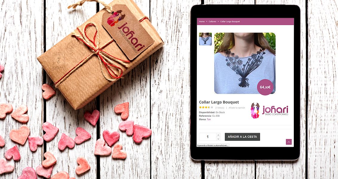 Tienda Online responsive en dispositivo tablet