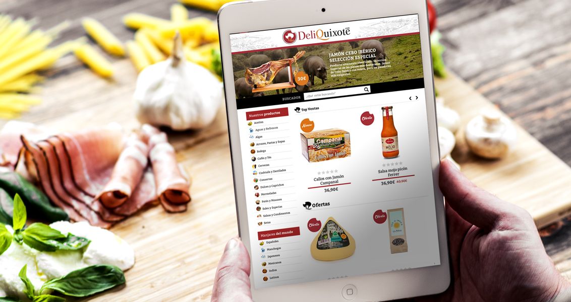 Deliquixote  Tienda Online en dipositivo Tablet