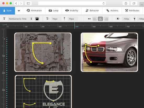 estudio de formas de logotipos