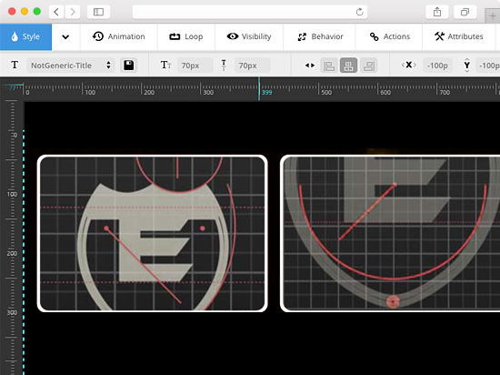 lineas de tensión de un logotipo