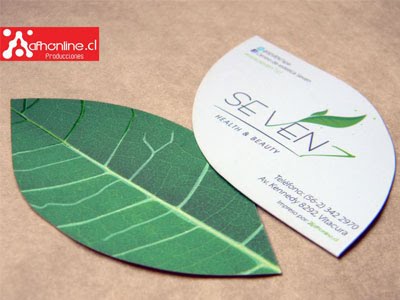 Diseño de tarjetas de visita troqueladas